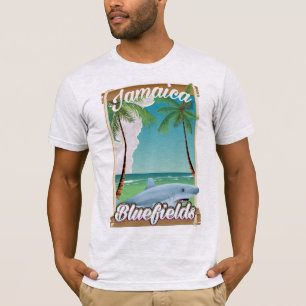 T-shirt Bluefields, affiche de vacances de plage de la