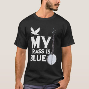 T-shirt Bluegrass Banjo Mon herbe est Blue Love Banjos