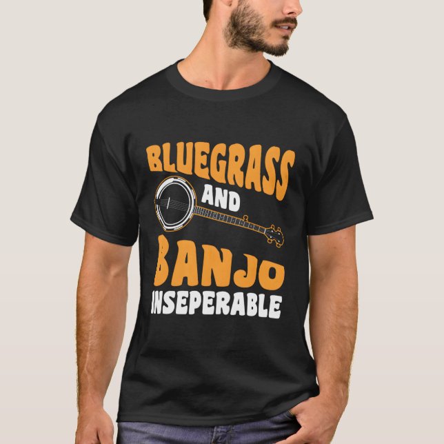 T-shirt Bluegrass Et Banjo Inséparable (Devant)