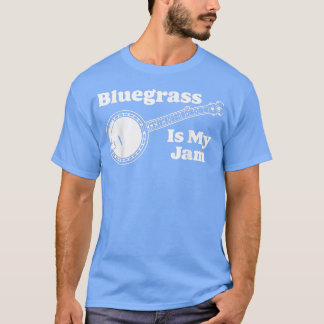 T-shirt Bluegrass Is My Jam! Funny Banjo Music Vintage Gra