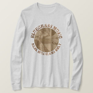 T-shirt Bluegrass Musique Réels Musiciens Seulement Joueur