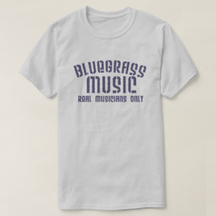 T-shirt Bluegrass Musique Réels Musiciens Seulement Vieux