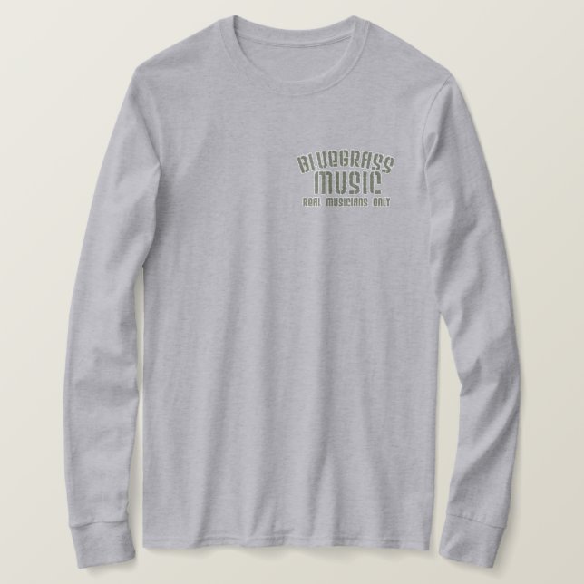 T-shirt Bluegrass Musique Réels Musiciens Seulement Vieux  (Design devant)