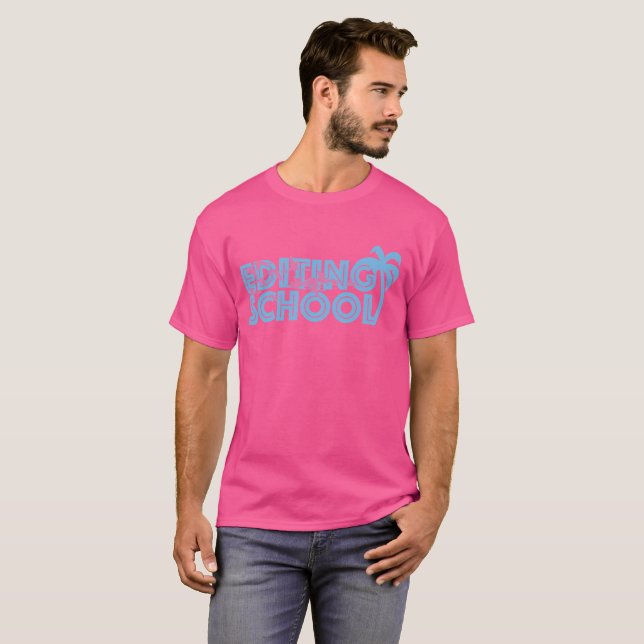 T-shirt Blueonpink d'EDITINGSCHOOL (Devant entier)