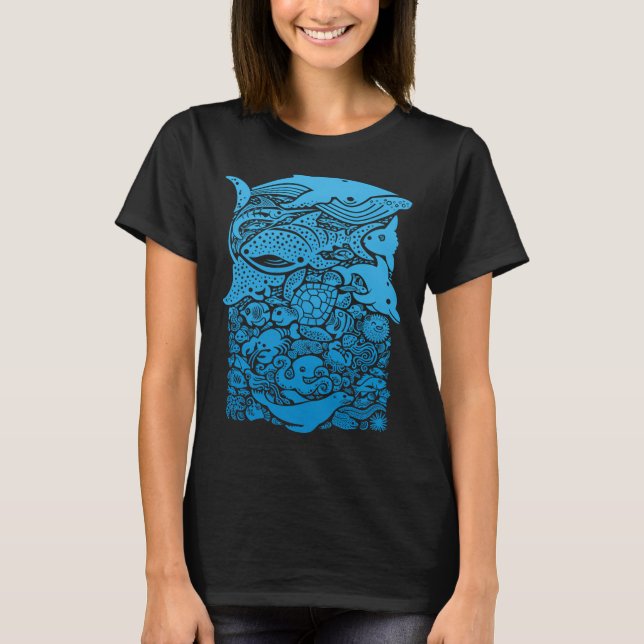 T-shirt Blues Aquatiques 2 (Devant)