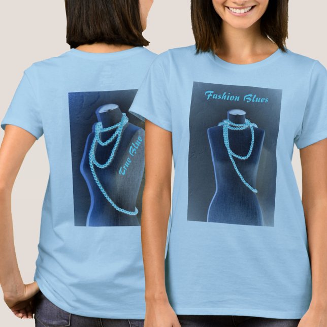T-shirt Blues de mode perles bleues sur Mannequin Chic (Créateur téléchargé)