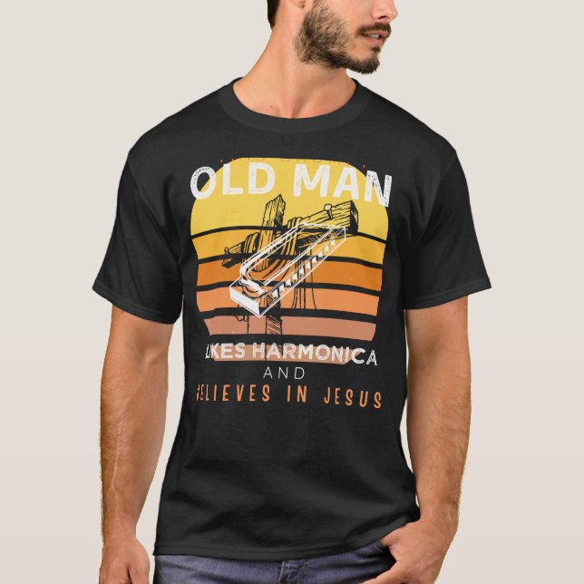 T-shirt Blues divines : Vieux Mans Grumpy Riffs de Har (Devant)