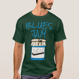 T-shirt Blues Jam Harmonica Harp Player Musicien