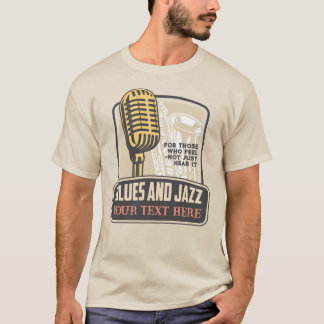 T-shirt Blues & Jazz avec musique et graphisme saxophone
