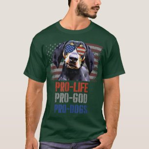 T-shirt Bluetick Coonhound Anti-avortement Pro God Pro Chi