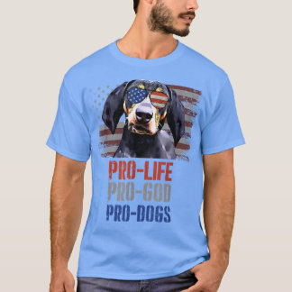T-shirt Bluetick Coonhound Anti-avortement Pro God Pro Chi