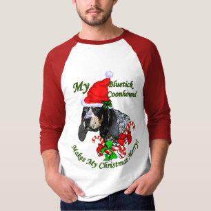 T-shirt Bluetick Coonhound cadeaux de Noël
