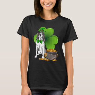 T-shirt Bluetick Coonhound Dog irlandais Leprechaun Saint 