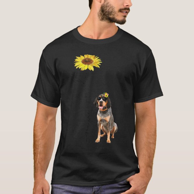 T-shirt Bluetick Coonhound Mes amis Mon soleil (Devant)