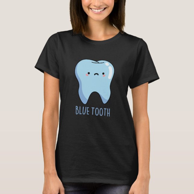 T-shirt Bluetooth Drôle Technique Blue Tooth Pun Fond Somb (Devant)