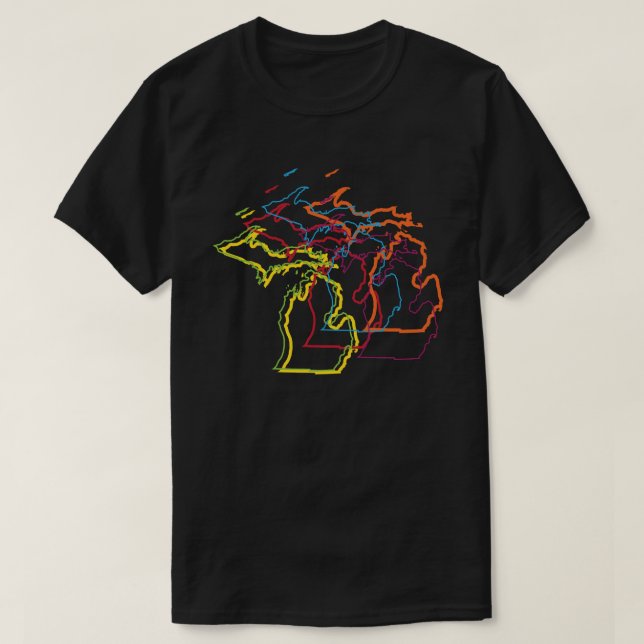 T-shirt blur de la fierté du michigan (Design devant)