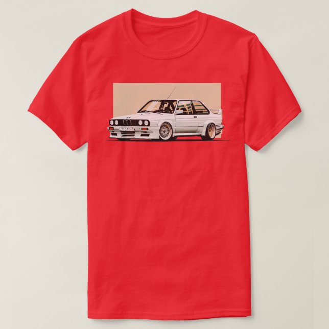 T-shirt Bmw blanc m3 e30 (Design devant)