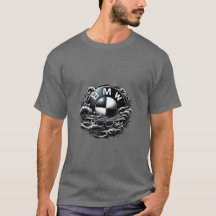 T-shirt BMW gris Homme - Aggressive Smoke Art Car