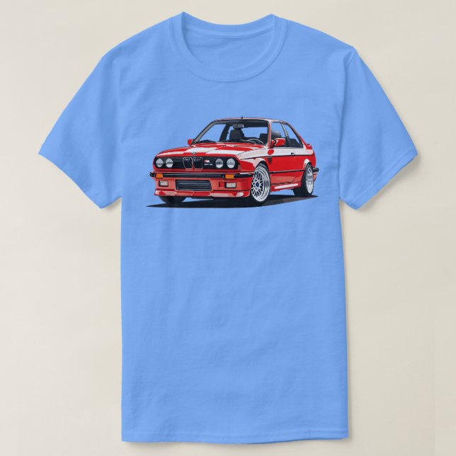 T-shirt Bmw rouge M3 E30 (Design devant)