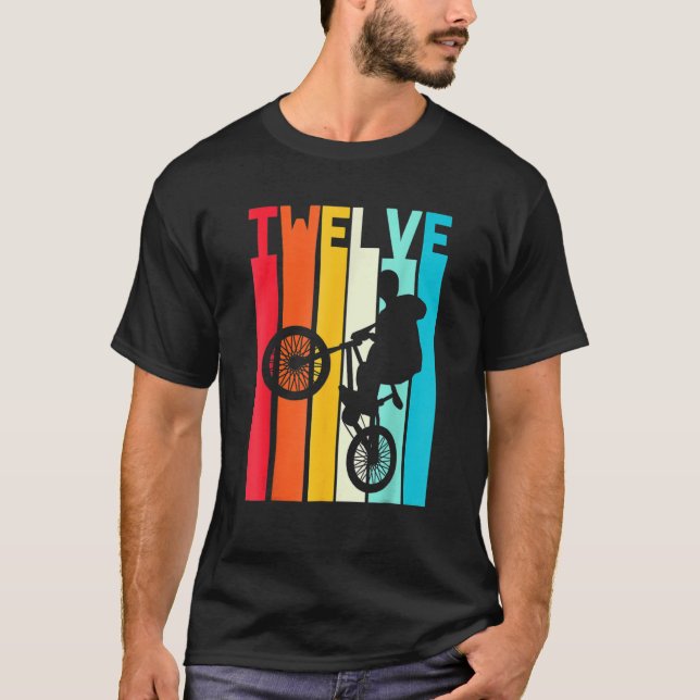 T-shirt BMX 12 ans Anniversaire Fête Garçons Dirt Vélo 1 (Devant)