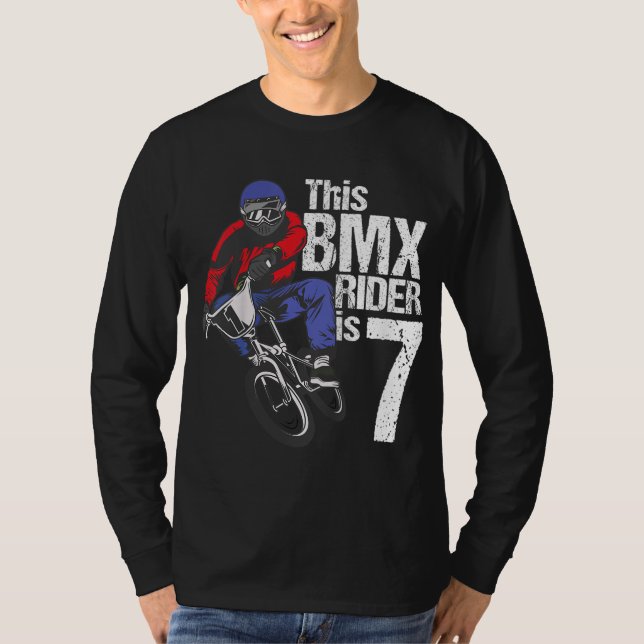 T-shirt BMX 7 ans Anniversaire Fête Garçons Vélo De Chemin (Devant)