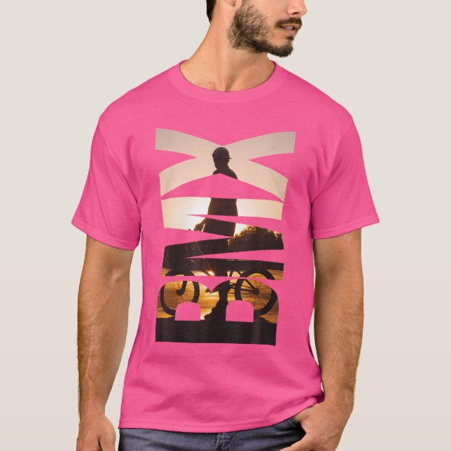 T-shirt Bmx Bmx Bike Rider Image Avec Texte Bmx (Devant)