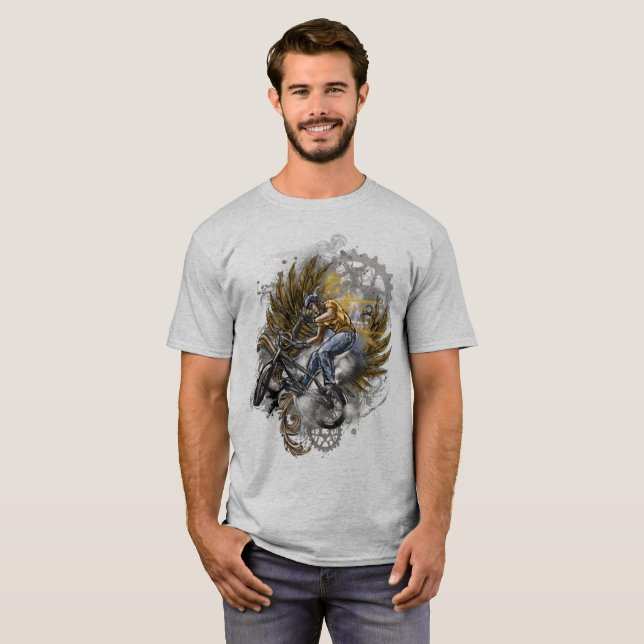 T-shirt BMX, Cavalier de Sport, (Devant entier)