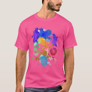 T-shirt Bmx Coloré Vélo Stunt Vélo Trick Jumping Bmx