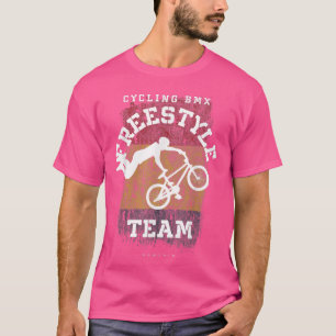 T-shirt BMX Freestyle Vélo Roumanie Drapeau Vélo BMX