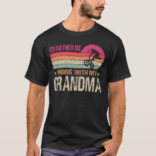 T-shirt BMX Je Préférerais Circuler Avec Ma Grand-Mère Vin