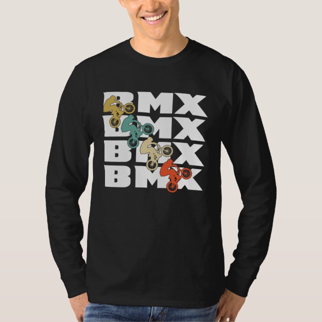 T-shirt BMX Retro Bicycle Stunts BMX Bike Motocross (Devant)