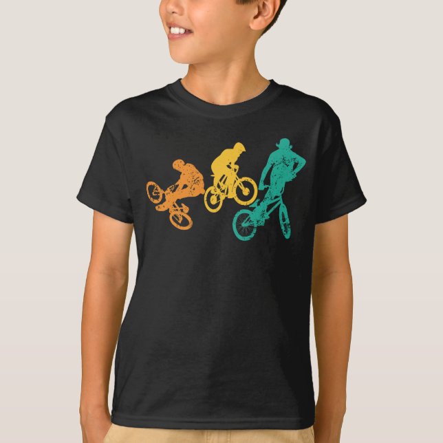 T-shirt BMX Retro - Rallye cyclisme sur piste cyclable (Devant)