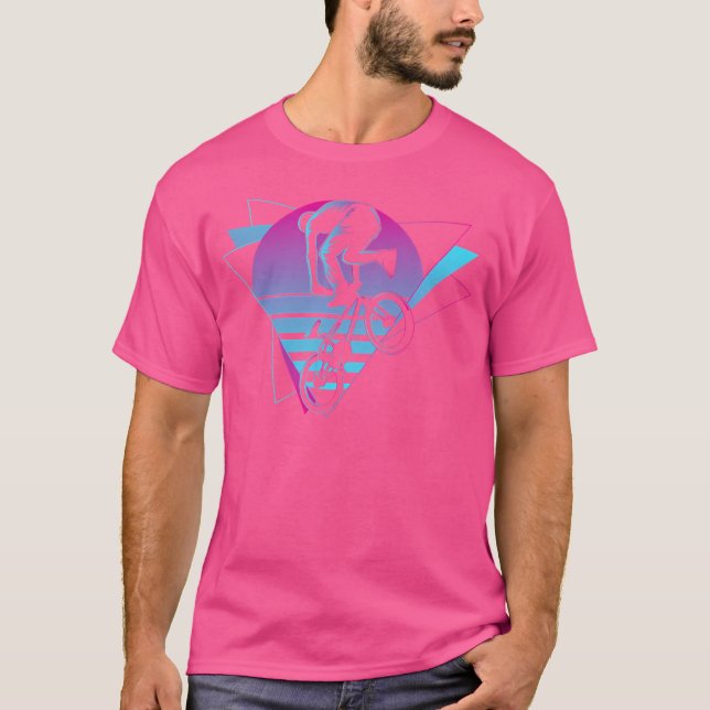 T-shirt Bmx Vaporwave Bicicle Bmx (Devant)