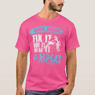 T-shirt Bmx Vélo Ajuster Il Circule Et Répéter Funny Bmx R