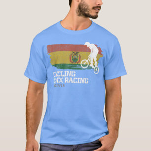 T-shirt BMX Vélo Bolivie Drapeau Vélo Vélo Course BMX 30