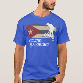 T-shirt BMX Vélo Cuba Drapeau Vélo Vélo Course BMX 267