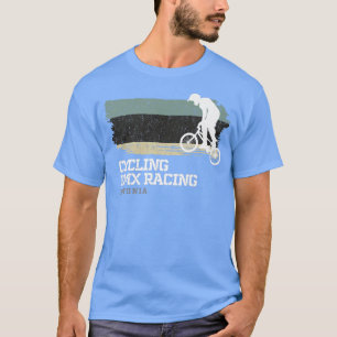 T-shirt BMX Vélo Estonie Drapeau Vélo Course BMX 2