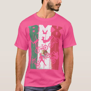 T-shirt Bmx Vélo FreeVélos Cyclisme Mexicain Drapeau Cours