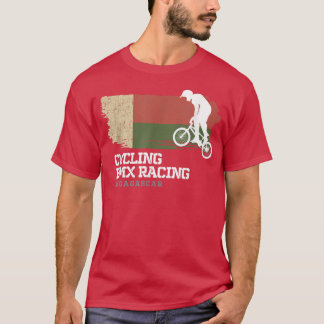 T-shirt BMX Vélo Madagascar Drapeau Vélo Vélo Course BMX