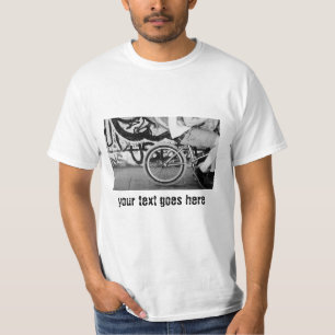 T-Shirt BMX vélo skate park graffiti noir