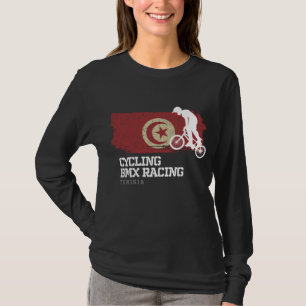 T-shirt BMX Vélo Tunisie Drapeau Vélo Course BMX