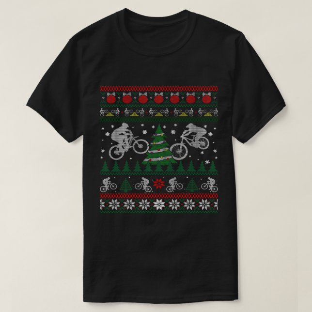 T-shirt BMX Vilaine Chemise de Noël Freestyle Vélo Course (Design devant)