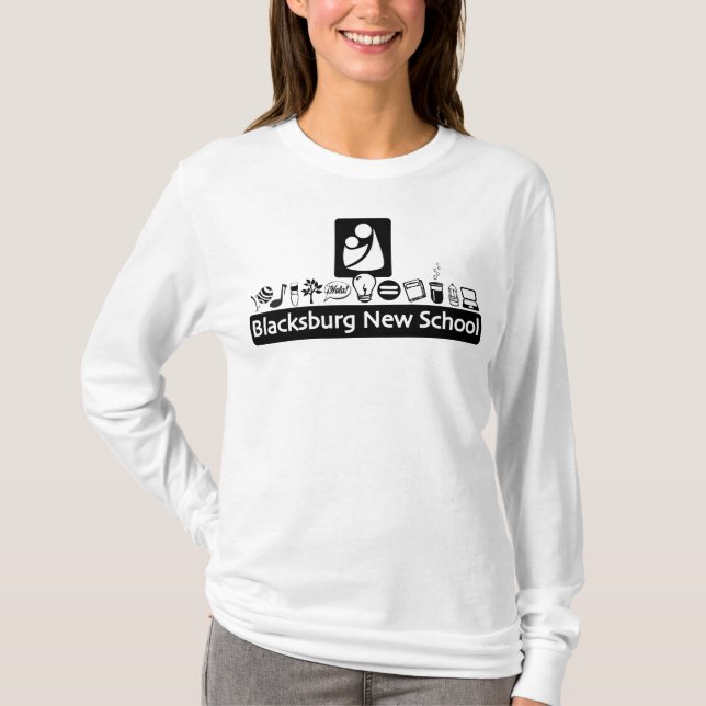 T-shirt BNS Adulte B&W Logo Long Manches (Devant)