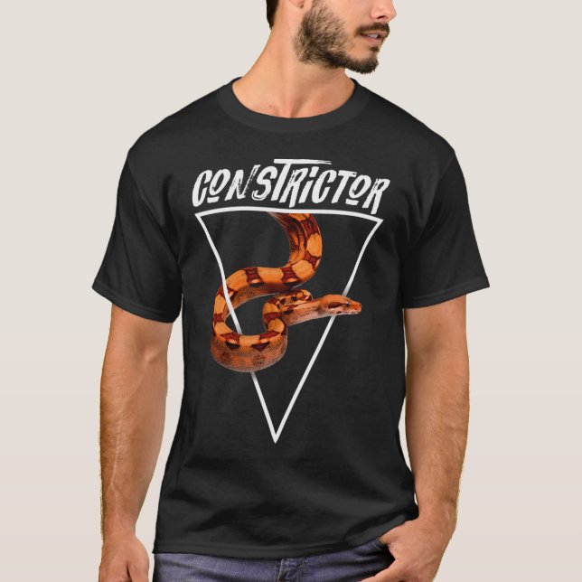 T-shirt Boa Constrictor Géométrique (Devant)