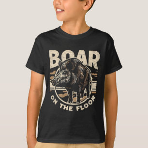 T-shirt Boar On The Floor Camo Vintage Wild Hog Retr Homme