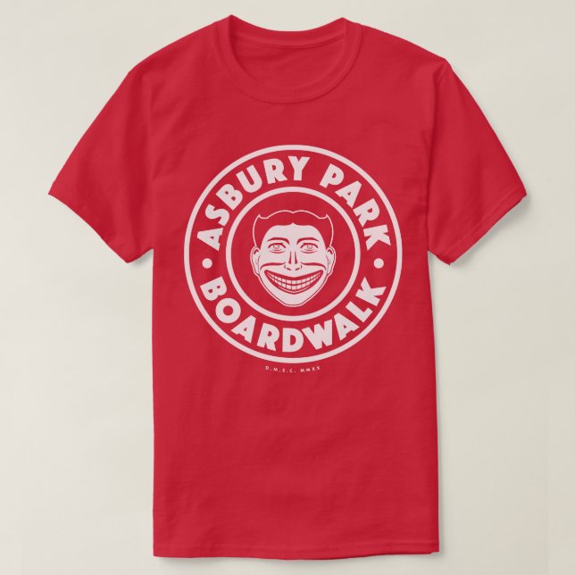 T-shirt Boardwalk d'Asbury Park Blanc (Design devant)