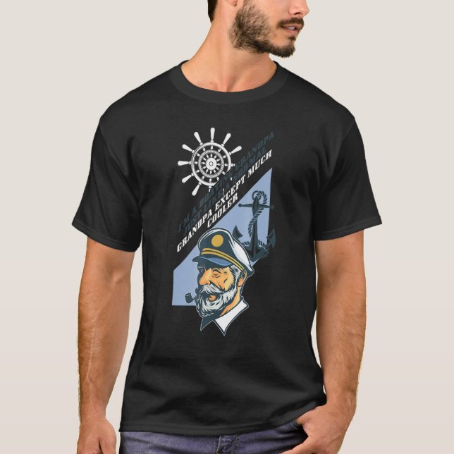 T-shirt Boat Captain Sailing Sailor I'm a Boating Grandpa (Devant)