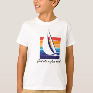 T-shirt Boat Color Carré_modèle