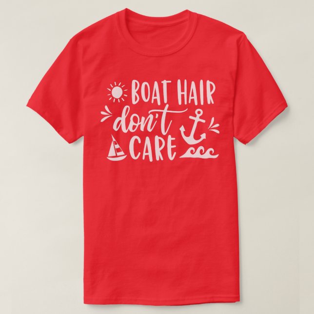 T-shirt Boat Hair Ne S'Occupe Pas Bateau Croisière Eté Hom (Design devant)