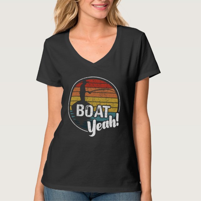 T-shirt BOAT YEAH Retro Sailing  Vintage Clothing (Devant)